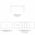 Udvideligt spisebord i melamin træ lavet i Italien, Okay Viadurini