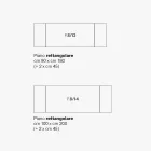 Udtrækkeligt spisebord i metal og glaskeramik Fremstillet i Italien - Circe Viadurini