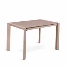 spisebord glas bord og metal Oddo Viadurini