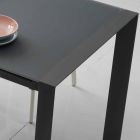 spisebord glas bord og metal Oddo Viadurini