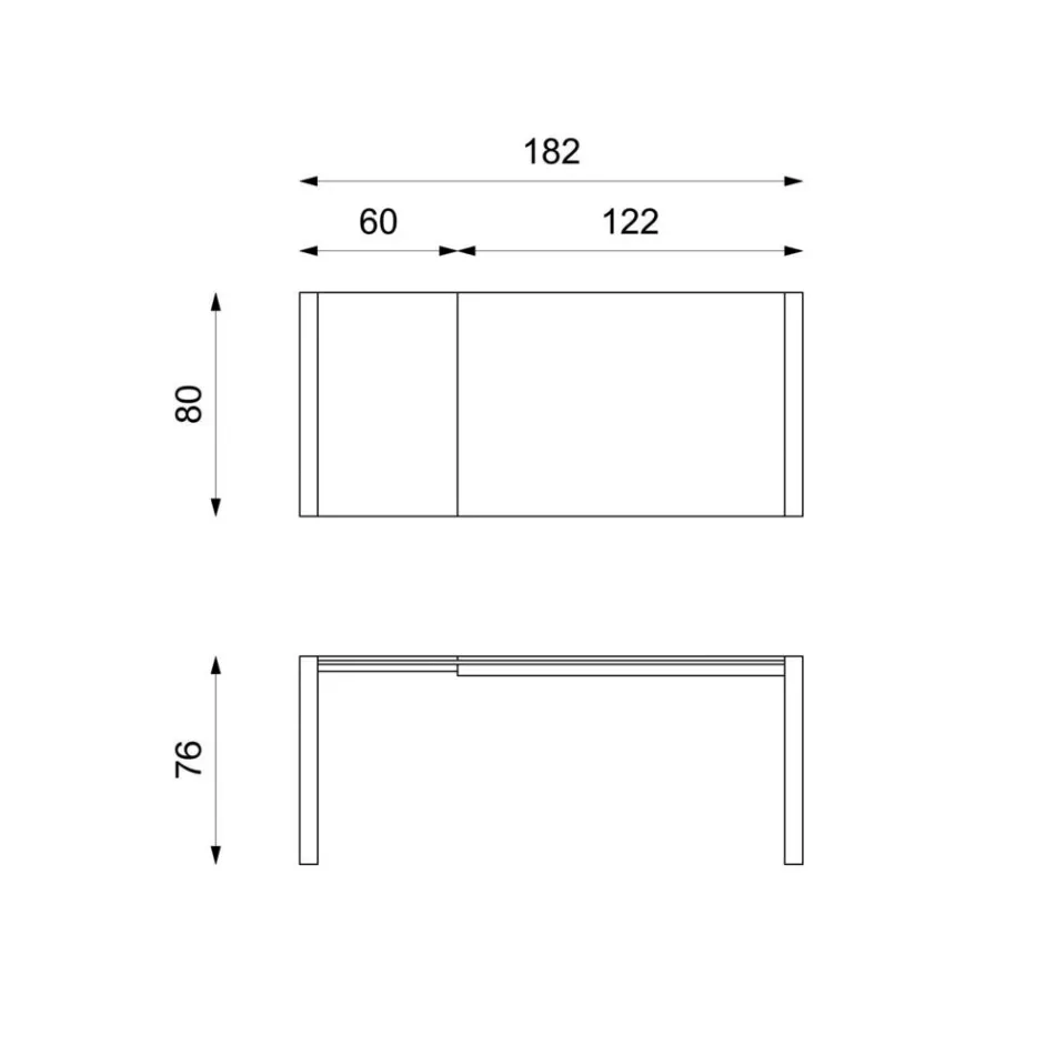 spisebord glas bord og metal Oddo Viadurini