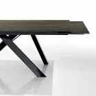 Udvideligt keramisk glas spisebord lavet i Italien, Wilmer Viadurini