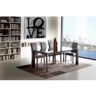 Udvideligt spisebord, hærdet glasplade - Faleria Viadurini