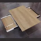 Spisebord, der udvider og udvider i melamin og metal - Devendra Viadurini