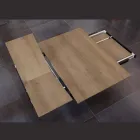 Spisebord, der udvider og udvider i melamin og metal - Devendra Viadurini