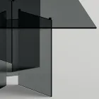 Spisebord med bund og rektangulær glasplade lavet i Italien - Thommy Viadurini