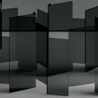 Spisebord med bund og rektangulær glasplade lavet i Italien - Thommy Viadurini