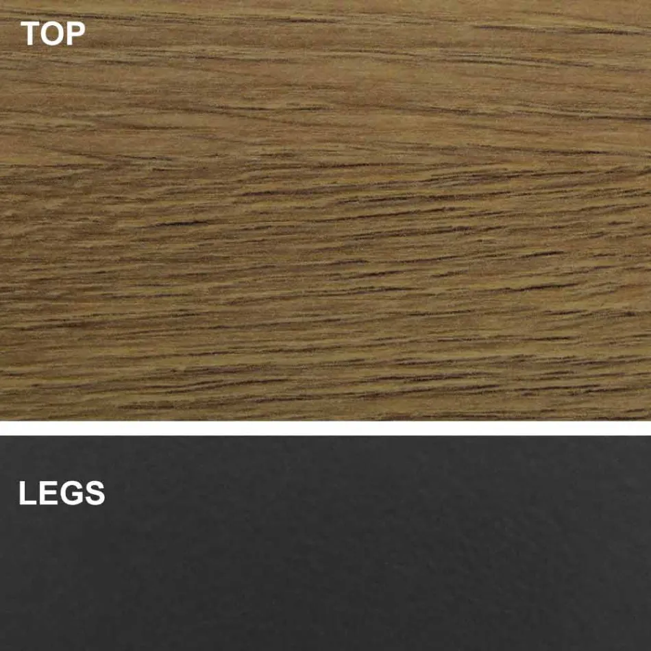 Spisebord med tøndeformet plade i HPL-laminat Lavet i Italien - Settimmio Viadurini