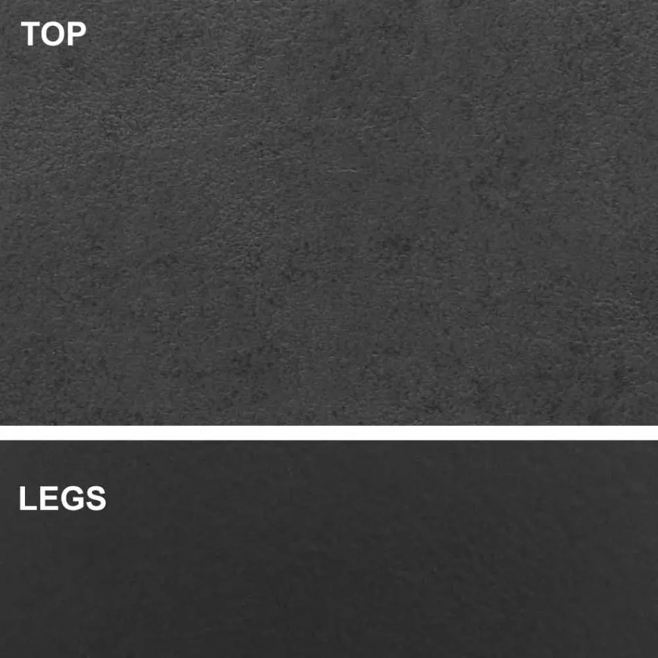 Spisebord med tøndeformet plade i HPL-laminat Lavet i Italien - Settimmio Viadurini