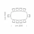 Spisebord med tøndeformet plade i HPL-laminat Lavet i Italien - Settimmio Viadurini
