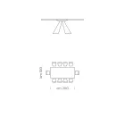 Spisebord med Fenix-plade og stålunderlag Lavet i Italien - Dalmatiner Viadurini