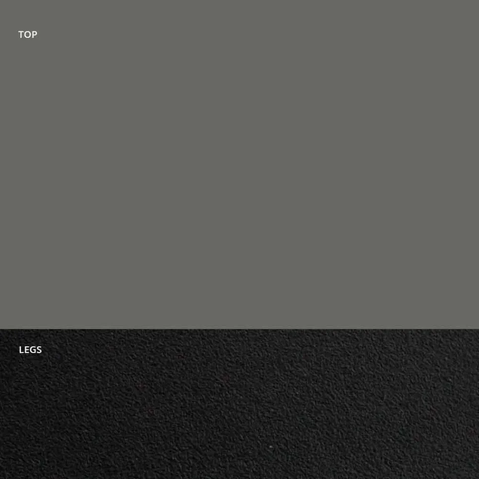 Spisebord med Fenix-plade og stålunderlag Lavet i Italien - Dalmatiner Viadurini