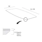 Spisebord med Hpl-top og metalbase fremstillet i Italien - Aresto Viadurini