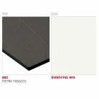 Spisebord med Hpl-top og metalbase fremstillet i Italien - Aresto Viadurini