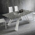 Spisebord med Hpl-top og metalbase fremstillet i Italien - Aresto