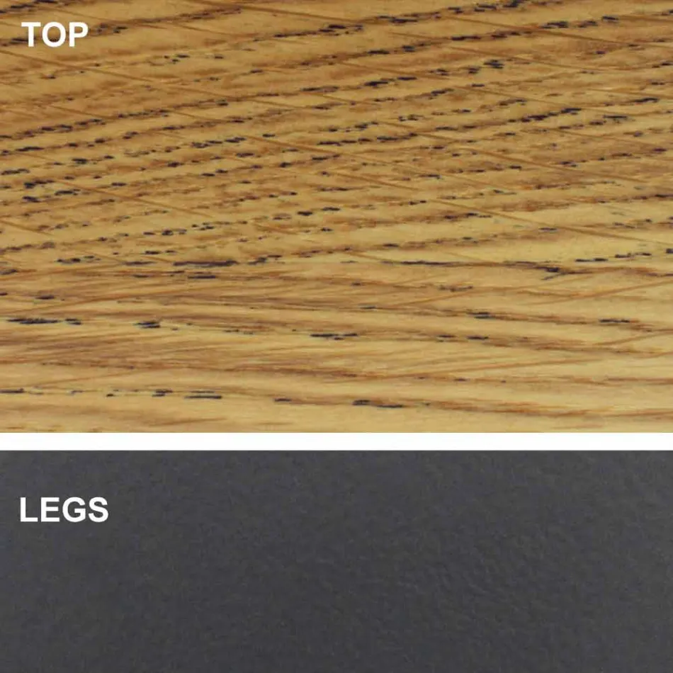 Spisebord med fineret træplade lavet i Italien - Settimmio Viadurini