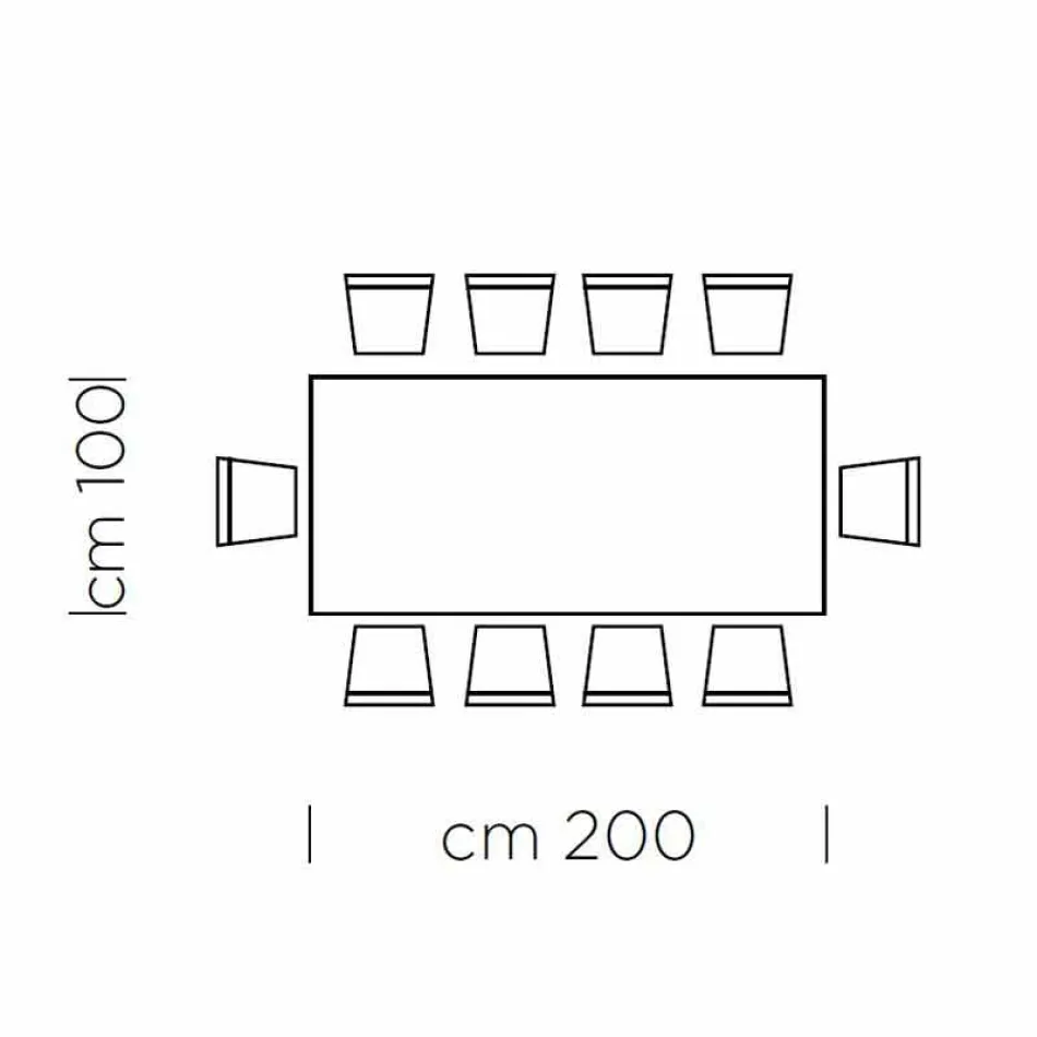 Spisebord med fineret træplade lavet i Italien - Settimmio Viadurini