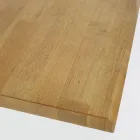 Spisebord med bordplade i ægte massivt træ og metalstel - Ibisco Viadurini