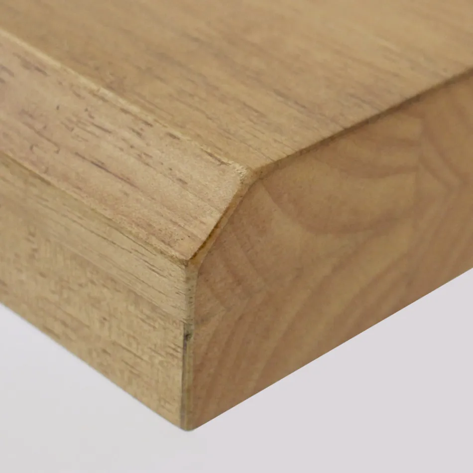 Spisebord med bordplade i ægte massivt træ og metalstel - Ibisco Viadurini