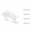 Spisebord med røget glasplade og metalbase 4 Dimensioner - Speck Viadurini