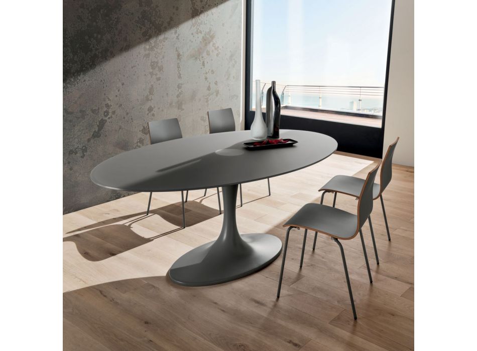 Kvalitets spisebord med Made in Italy lakeret glasplade - Brontolo Viadurini