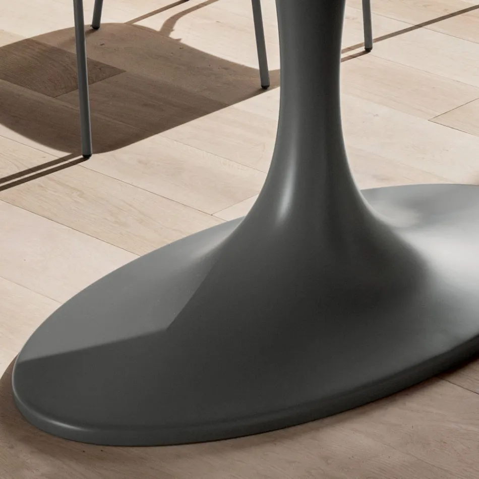 Kvalitets spisebord med Made in Italy lakeret glasplade - Brontolo Viadurini