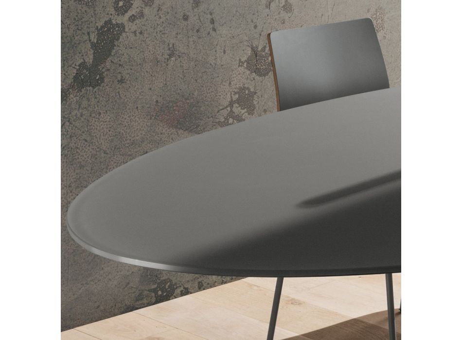 Kvalitets spisebord med Made in Italy lakeret glasplade - Brontolo Viadurini