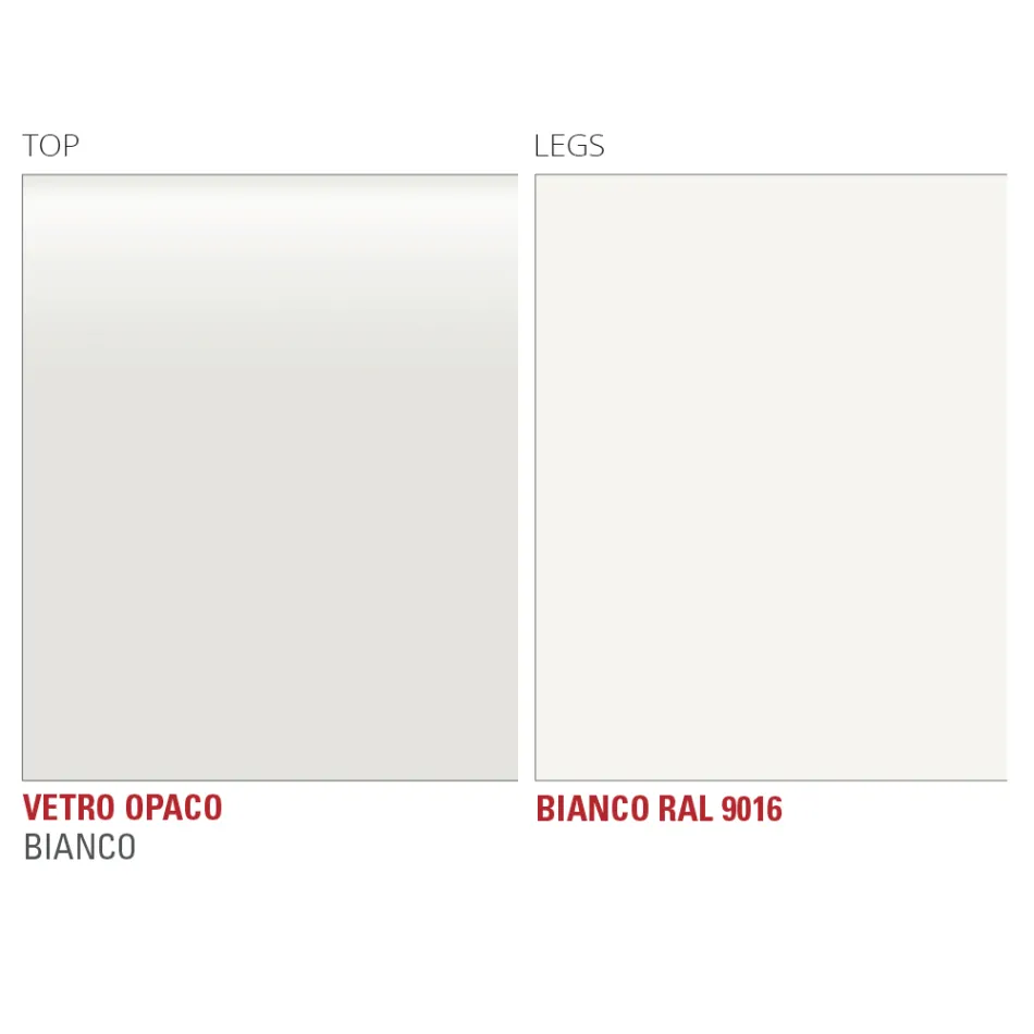 Kvalitets spisebord med Made in Italy lakeret glasplade - Brontolo Viadurini