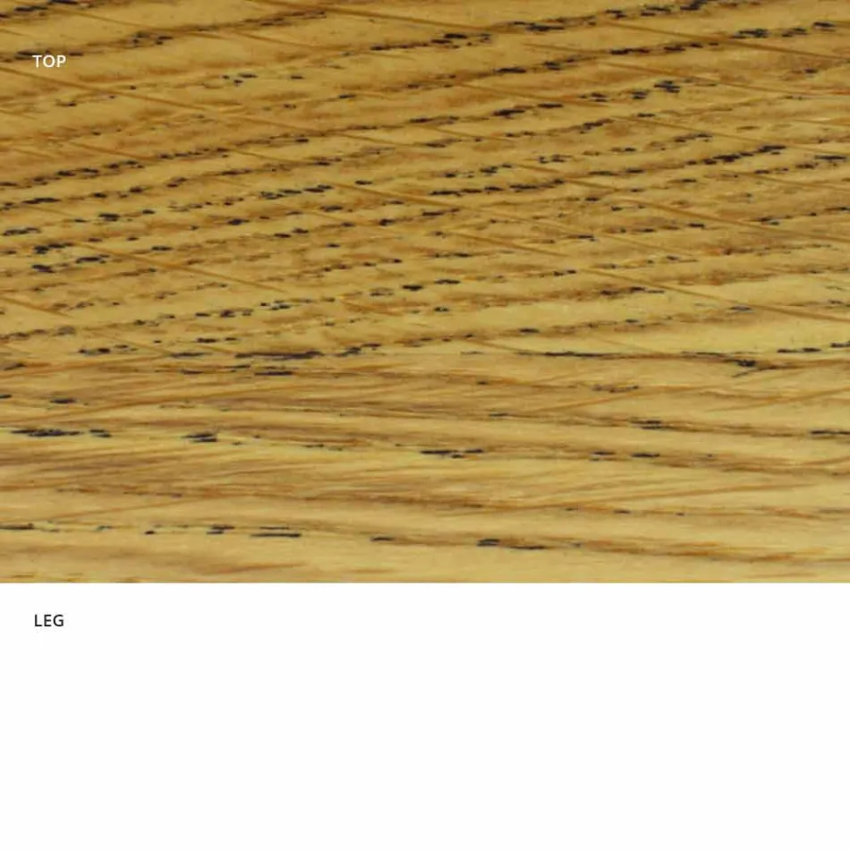 Spisebord med oval fineret plade lavet i Italien - dollars Viadurini