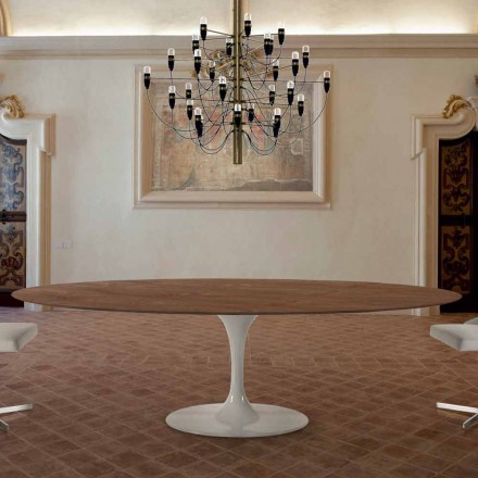 Spisebord med oval top fremstillet i Italien Ædle finer - dollars Viadurini