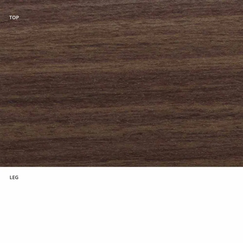 Spisebord med oval plade i HPL-laminat Made in Italy - Dollars Viadurini