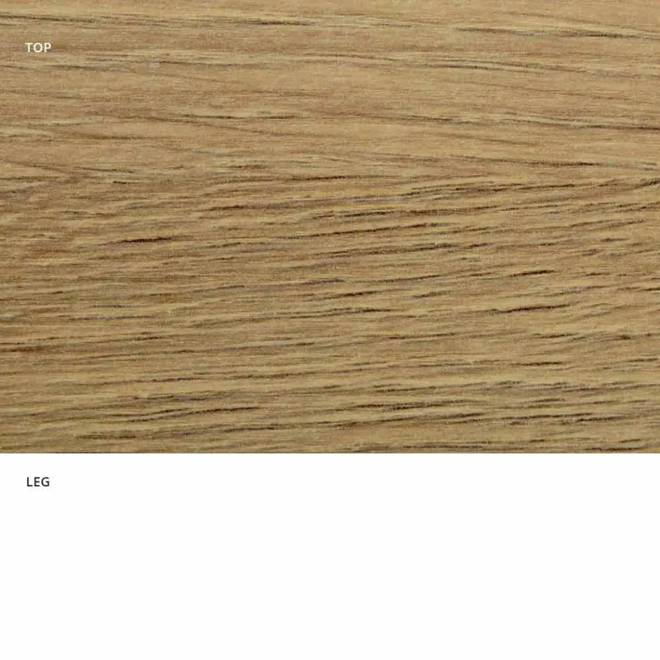 Spisebord med oval plade i HPL-laminat Made in Italy - Dollars Viadurini