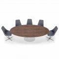 Spisebord med oval top i HPL-laminat fremstillet i Italien - dollars