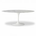 Spisebord med oval marmorplade fremstillet i Italien - Superb