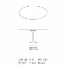 Spisebord med oval marmorplade fremstillet i Italien - Superb Viadurini