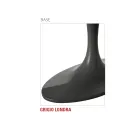 Spisebord med oval krydsfinerplade lavet i Italien - Brontolo Viadurini