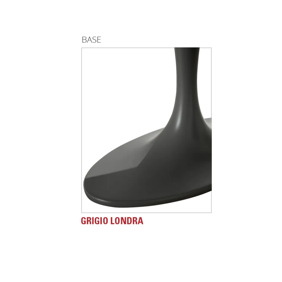 Spisebord med oval krydsfinerplade lavet i Italien - Brontolo Viadurini