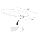 Spisebord med oval krydsfinerplade lavet i Italien - Brontolo Viadurini