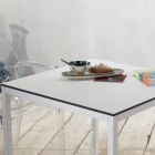 Spisebord med firkantet plade i lagdelt Made in Italy - Rondo Viadurini