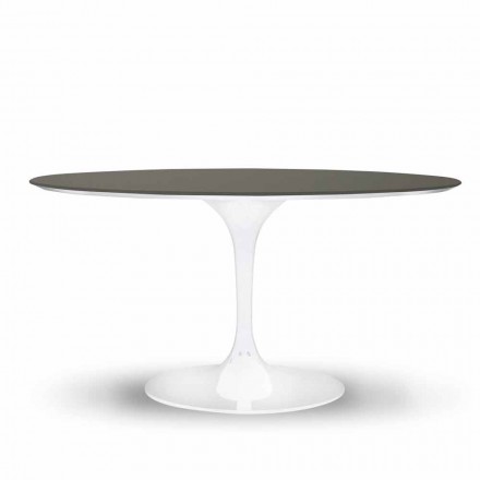 Spisebord med rund plade i høj kvalitet Fenix Made in Italy - Dollars Viadurini