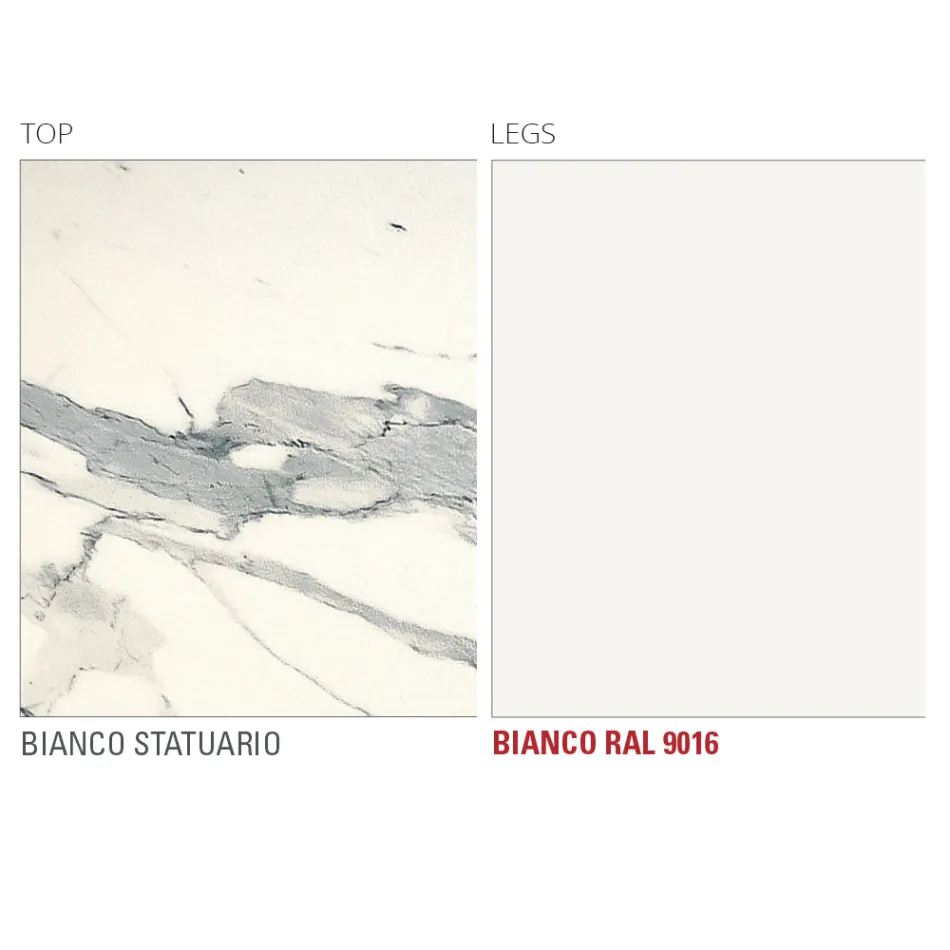 Spisebord med rund Laminam Top Made in Italy - Lingotto Viadurini