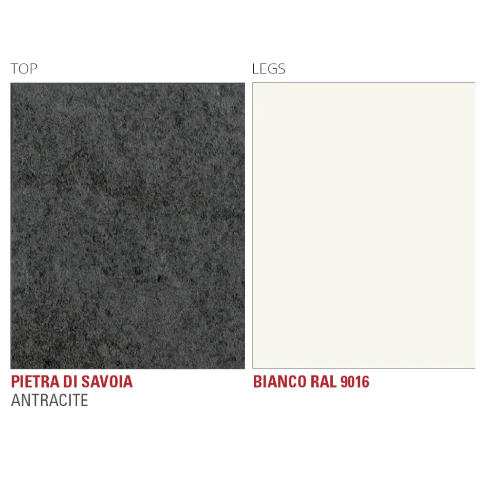 Spisebord med rund Laminam Top Made in Italy - Lingotto Viadurini
