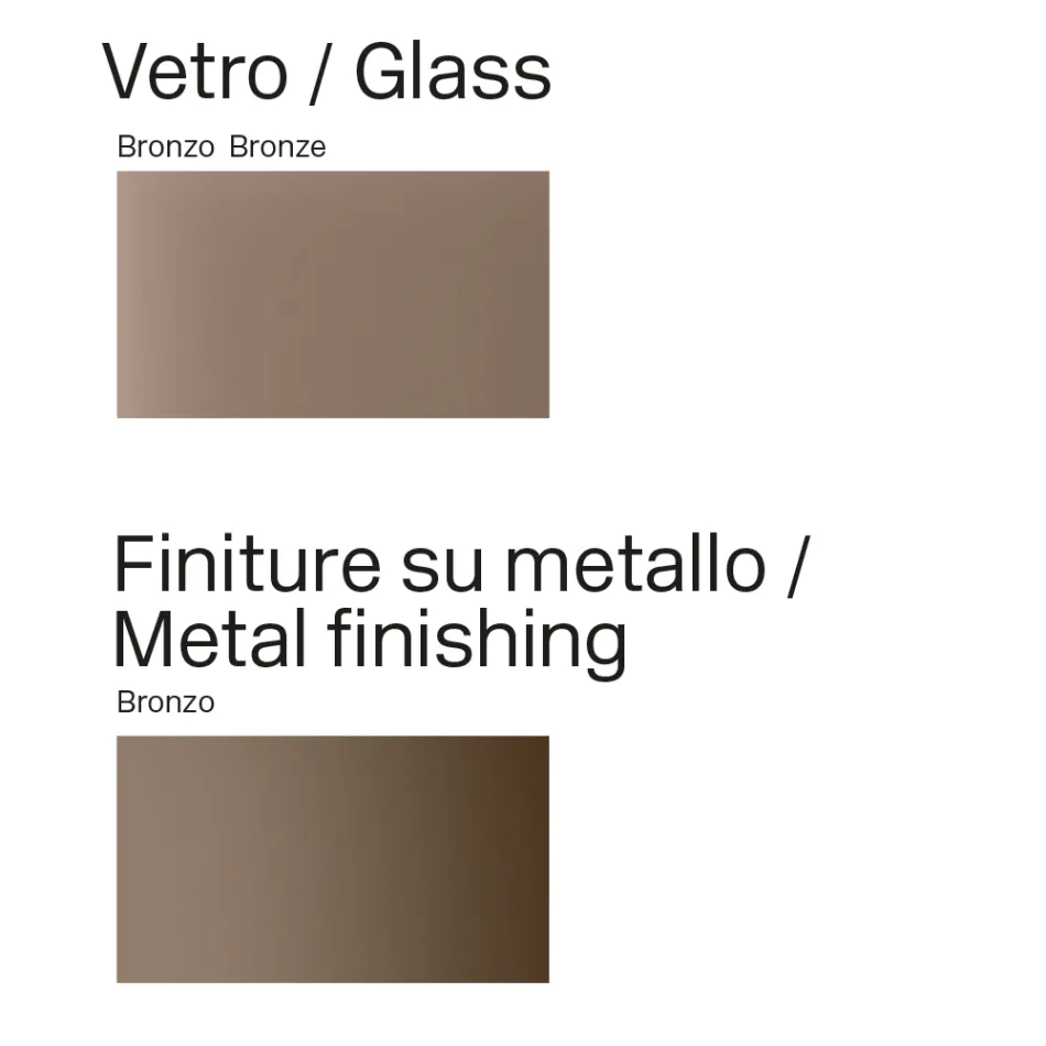 Opalia 320 cm spisebord i glas og metal, fremstillet i Italien Viadurini