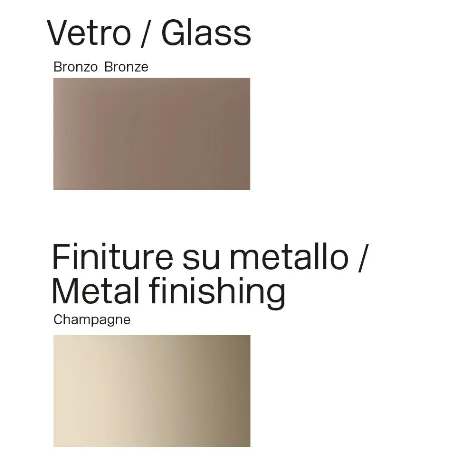 Opalia 320 cm spisebord i glas og metal, fremstillet i Italien Viadurini