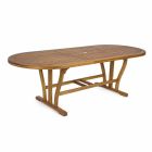 Udtrækkeligt udendørs spisebord Op til 240 cm i træ - Kaley Viadurini