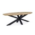 Udendørs spisebord med oval top i teaktræ, Homemotion - Selenia