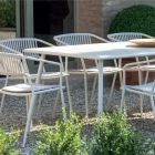 Rektangulært udendørs spisebord i galvaniseret stål Fremstillet i Italien - Elvia Viadurini