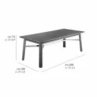 Have spisebord i naturligt eller sort træ, italiensk luksus - Suzana Viadurini