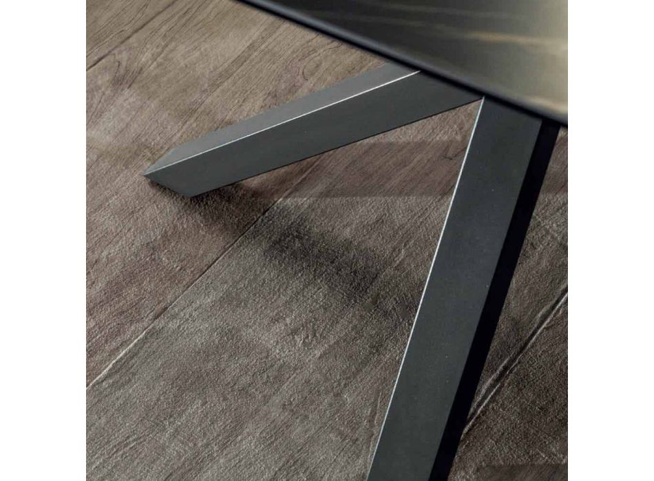 Design spisebord med udtrækkelig keramisk top Op til 240 cm - Ultron Viadurini