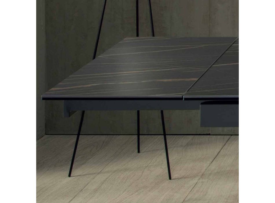 Design spisebord med udtrækkelig keramisk top Op til 240 cm - Ultron Viadurini